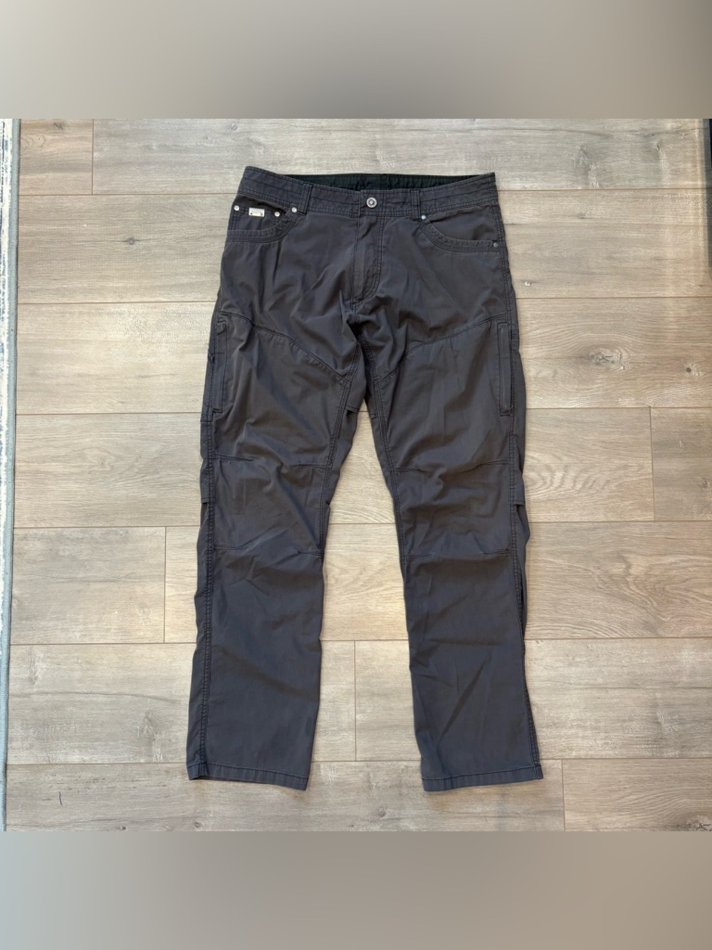Kuhl Pants Mens 34x32 Gray Konfidant Air Straight Fit Hike Trail Vented Stretch